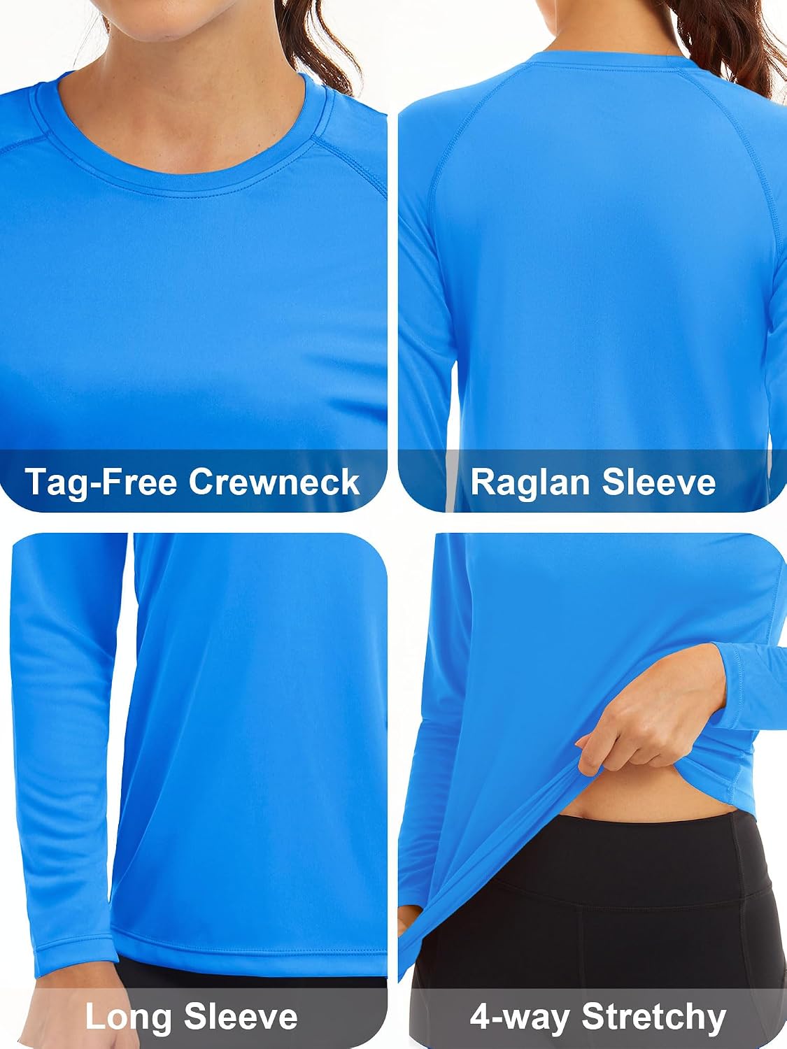 MAGCOMSEN Women's Long Sleeve Shirts UPF 50+ Sun Protection Shirts for Hiking Fishing Workout Rash Guard