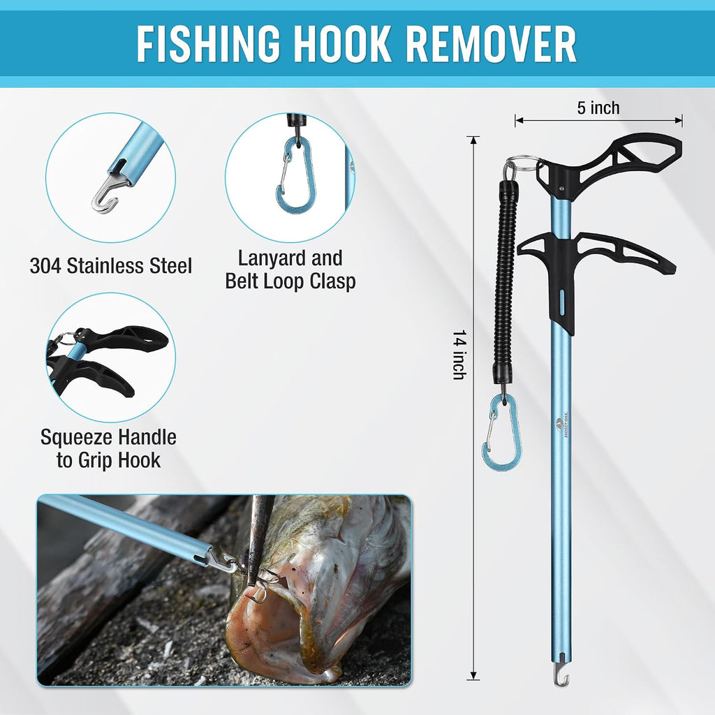 Mossy Oak Fishing Tools Kit – Fishing Plier and Fish Lip Gripper Set