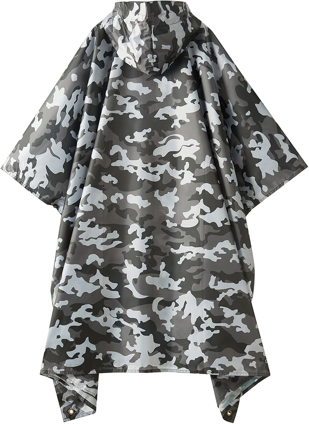 PTEROMY Hooded Rain Poncho for Adults, Reusable Waterproof Raincoat