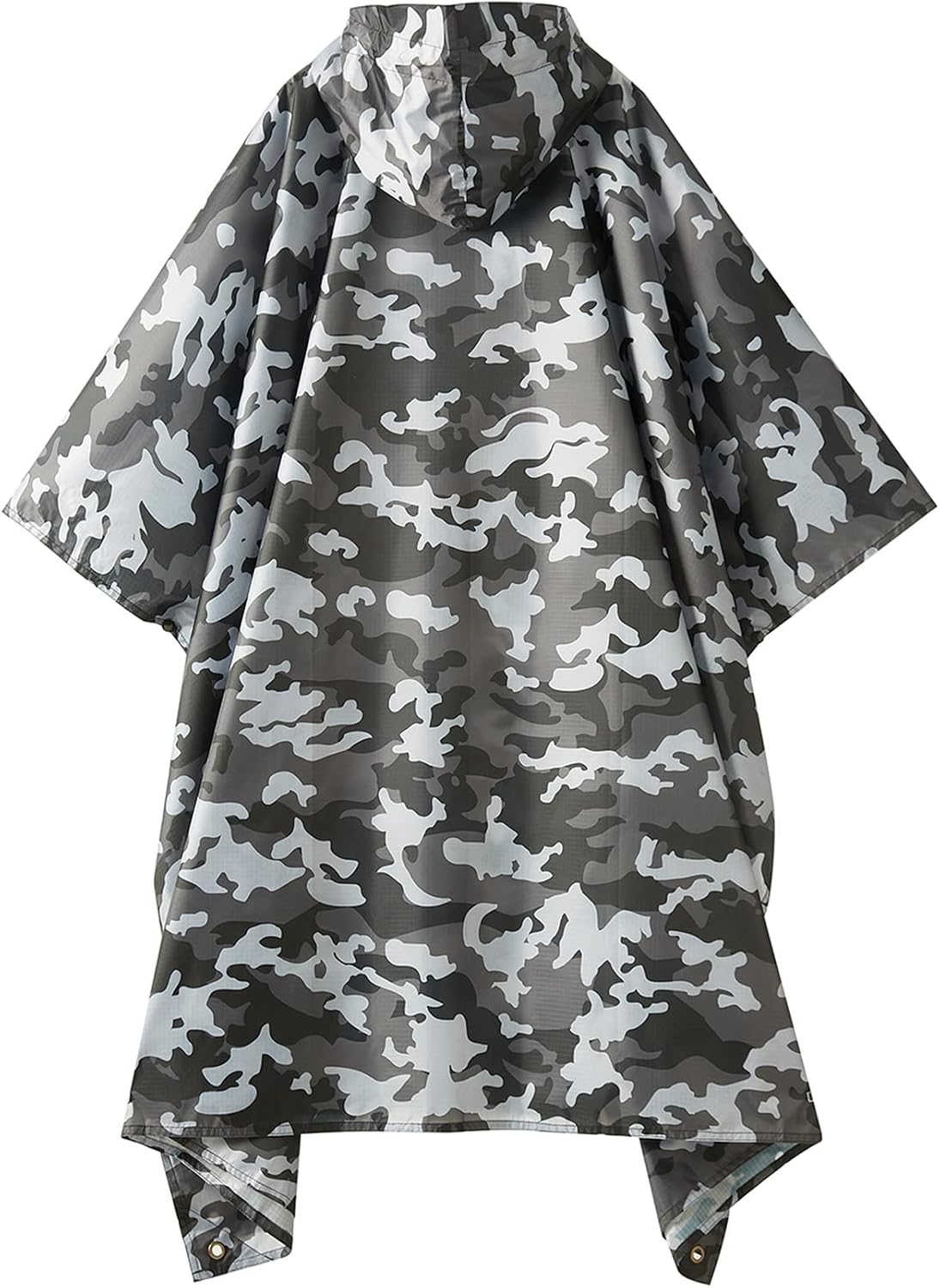 PTEROMY Hooded Rain Poncho for Adults, Reusable Waterproof Raincoat