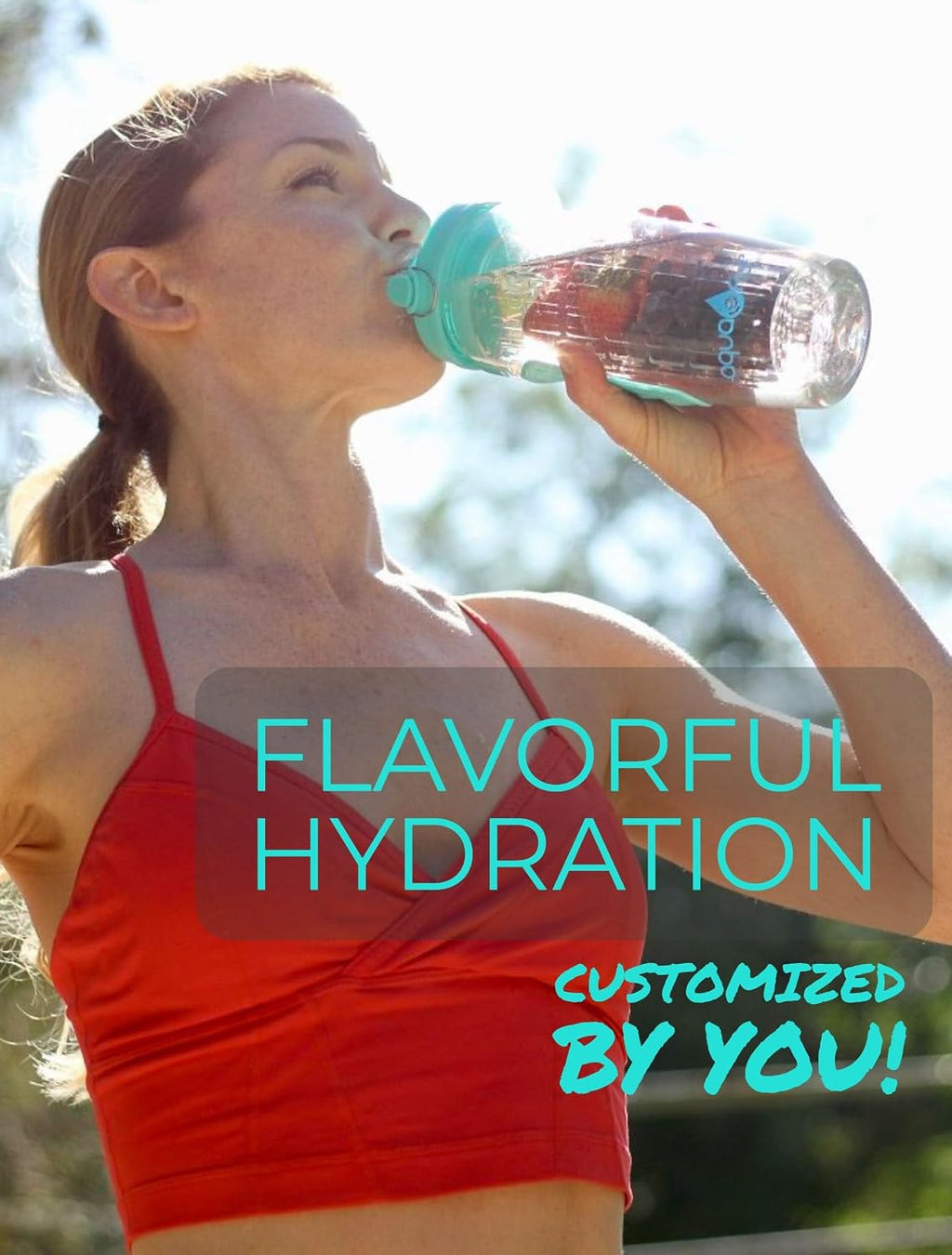 AquaFrut 32 OZ Fruit Infuser Water Bottle, BPA-Free Tritan Infusion Bottle