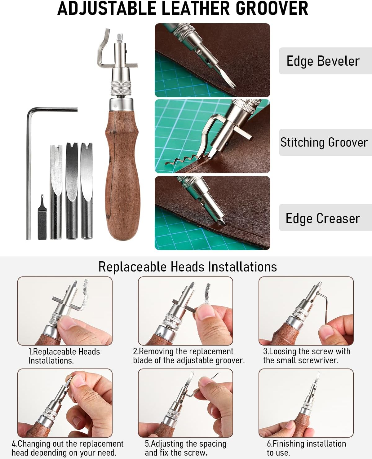 Nicpro 85PCS Leather Tooling Beginner Kit with Custom Storage Bag
