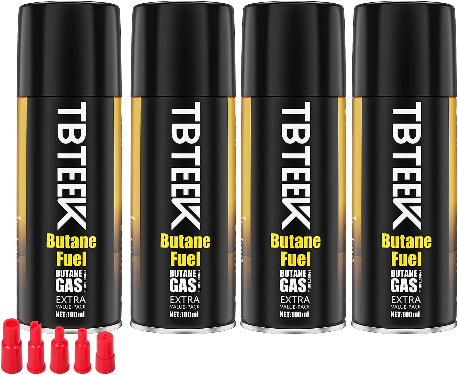 TBTeek Butane Refill, Ultra-Refined Lighter Fluid Refill, 100ml Butane Fuel Refill, Butane Canister for Torch Lighter, Butane Torch, Kitchen Blow Torch (1 Can)