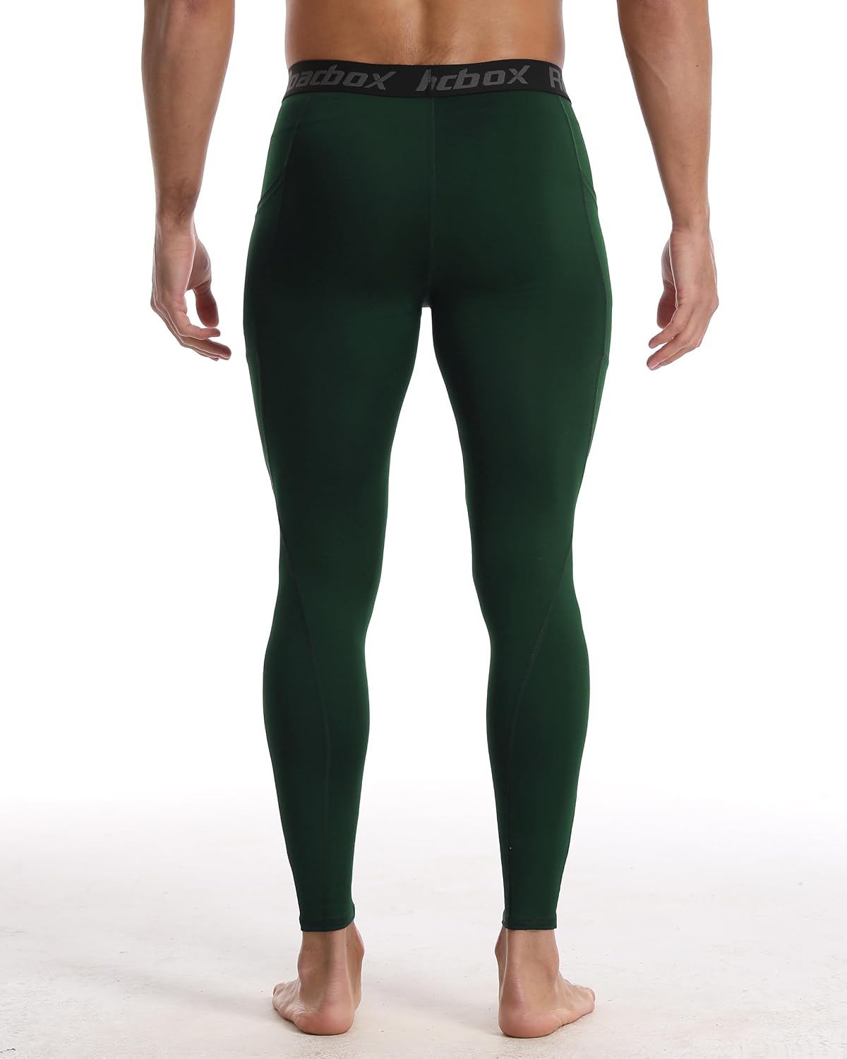 Roadbox 2 Pack Mens Compression Pants, Running Tights Leggings with Pockets