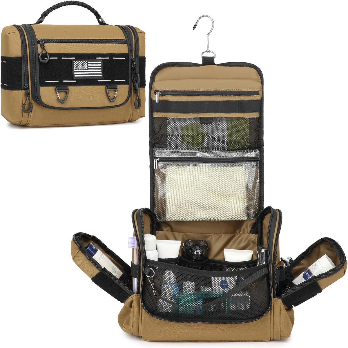 Tactical Toiletry Bag for Men, Hanging Travel Toiletry Bag Men Dropp Kit