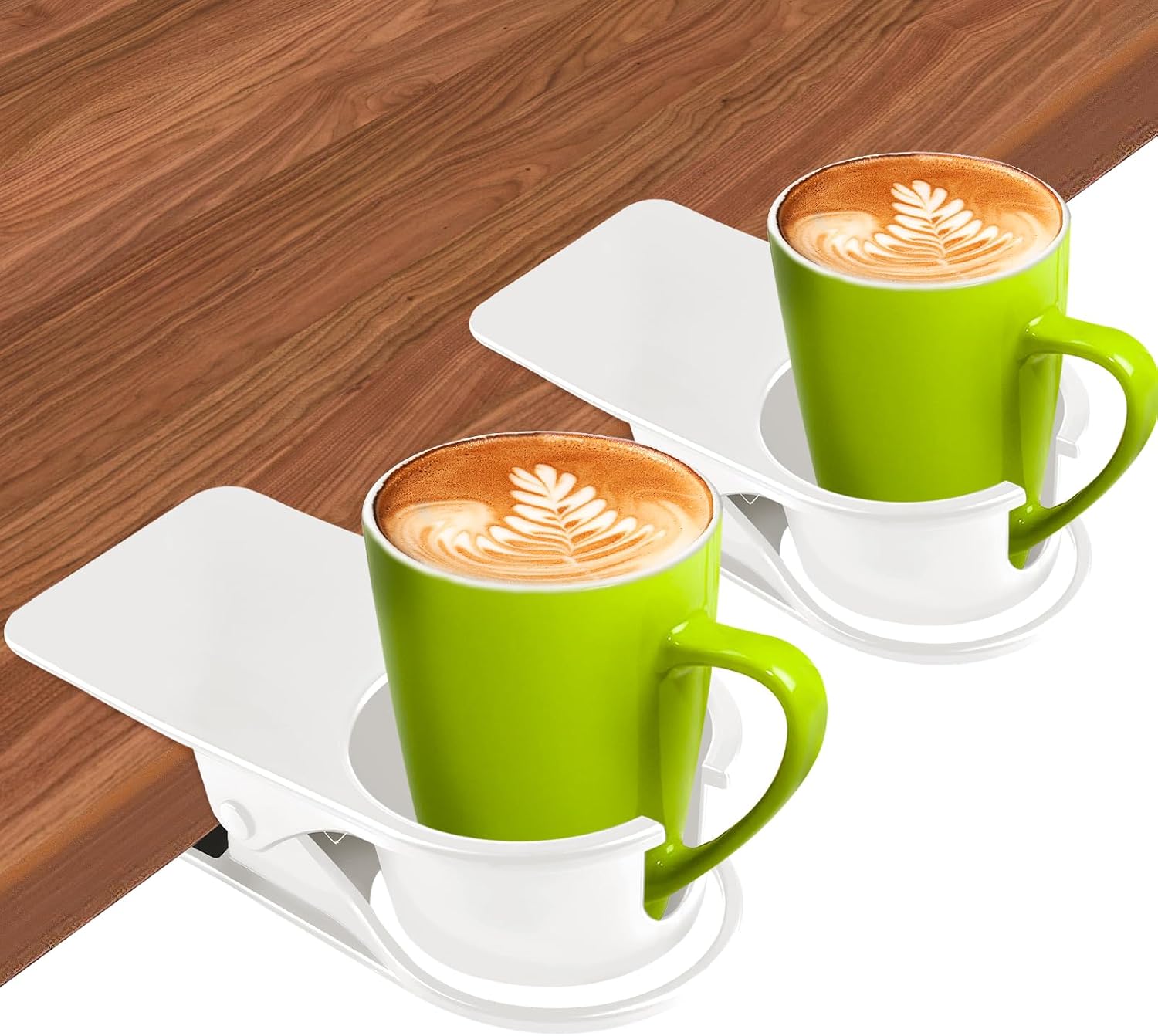 2PCS Clip on Drink Holder for Beach Chair, Desk Cup Holder with Groove