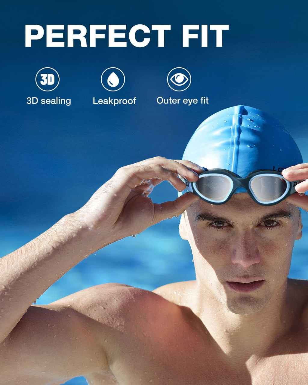 ZIONOR Swim Goggles, Upgraded G1 Polarized Swimming Goggles Anti-fog for Adult Men Women