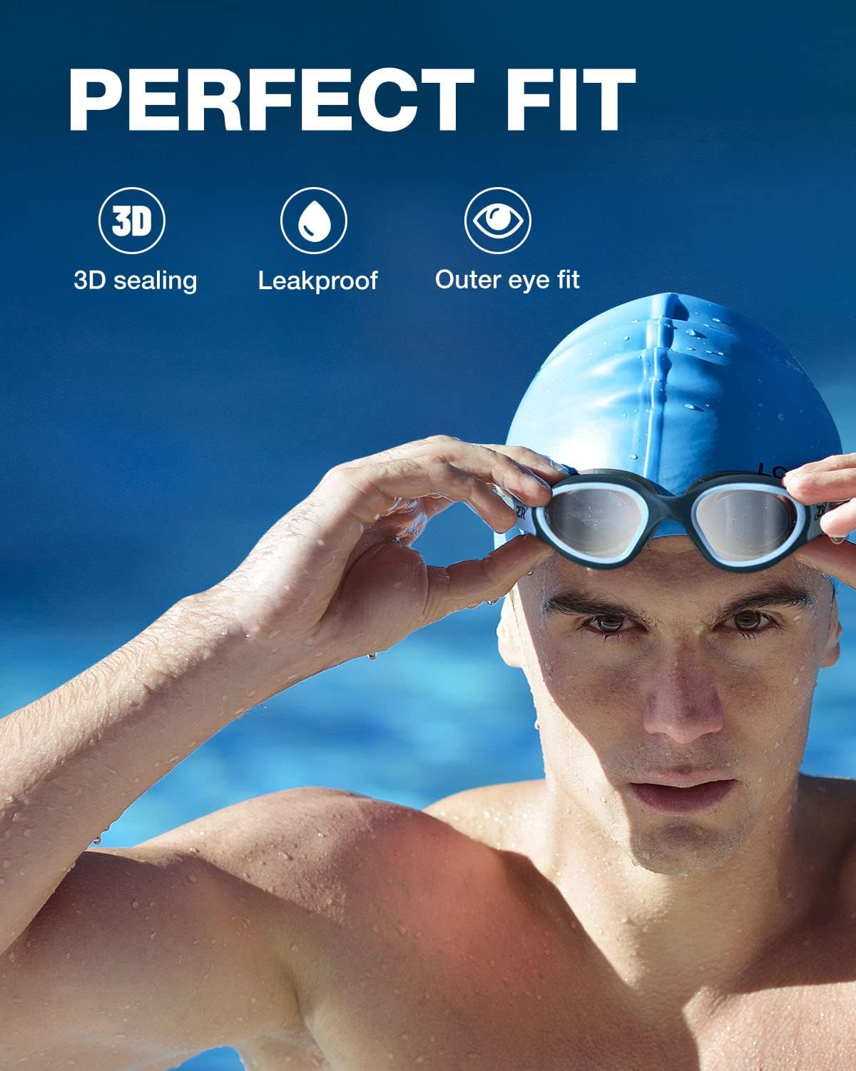 ZIONOR Swim Goggles, Upgraded G1 Polarized Swimming Goggles Anti-fog for Adult Men Women