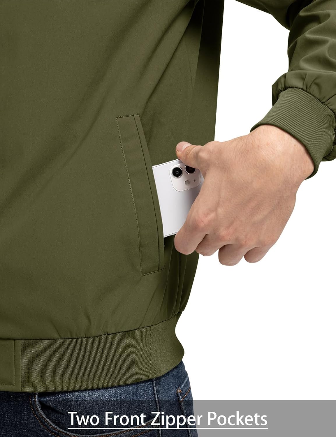 TBMPOY Men's Lightweight Jackets Casual Windbreaker Stylish Light Fall Spring Golf Work Dress Business