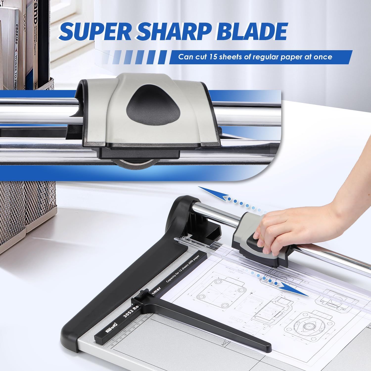670mm(26.37") Rotary Paper Trimmer, 15 Sheets Heavy Duty Paper Trimmer