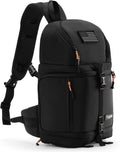 Vogano Camera Sling Bag for Photographers - Waterproof Single-Shoulder Camera Case with Adjustable Dividers, Rain Cover & Side Tripod Pocket