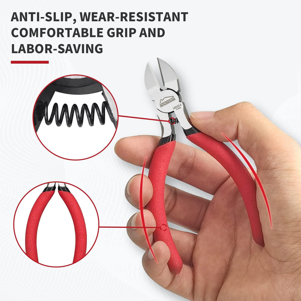 5 inch Wire Cutters, 5 Pack, Diagonal Cutters, Side Wire Snips