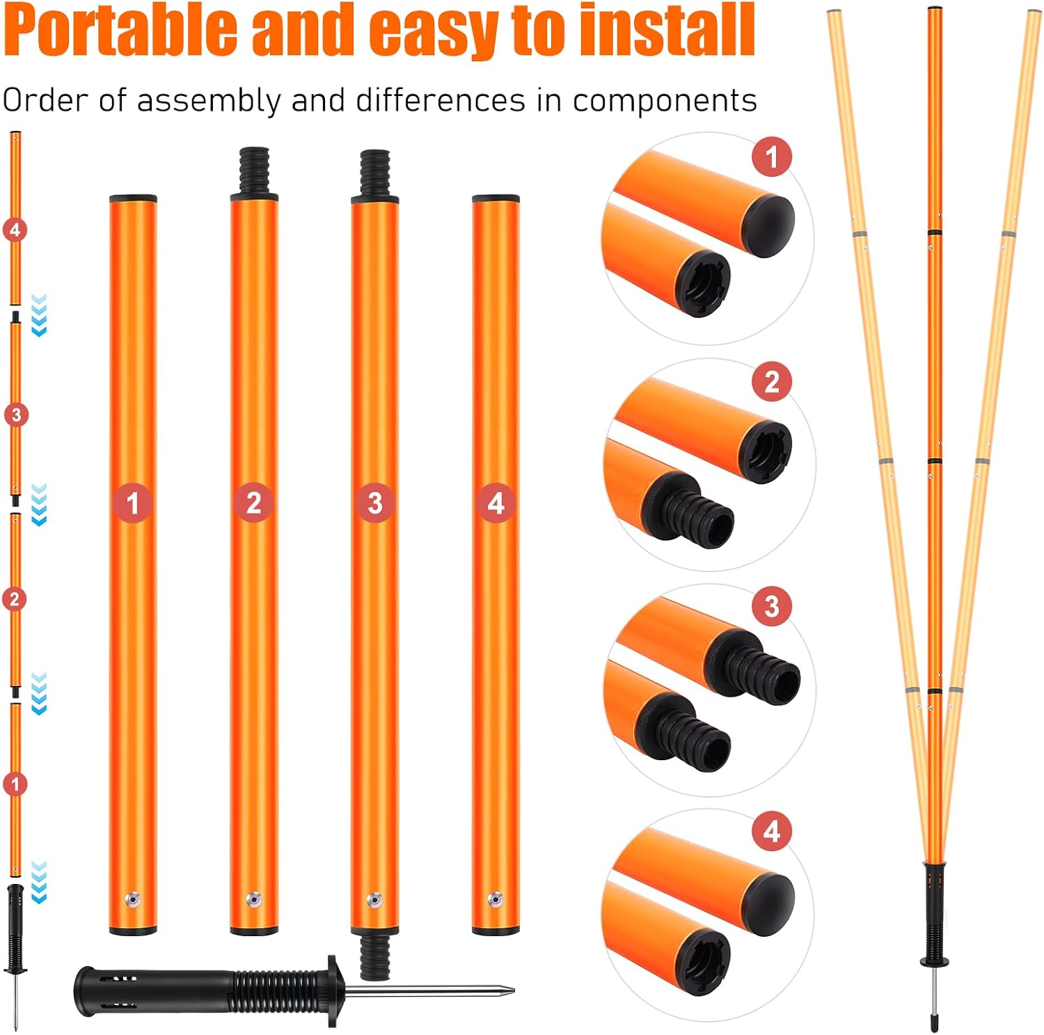 Soccer Training Equipment,Agility Speed Training Set, 20ft Agility Ladder