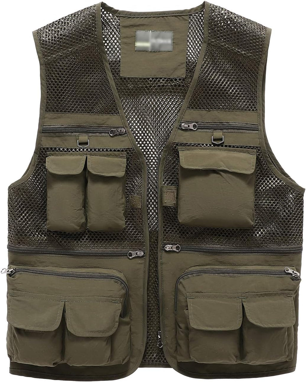 Hbufnha Outdoor Fishing Hunting Vest Multi Pockets Work Cargo Jacket