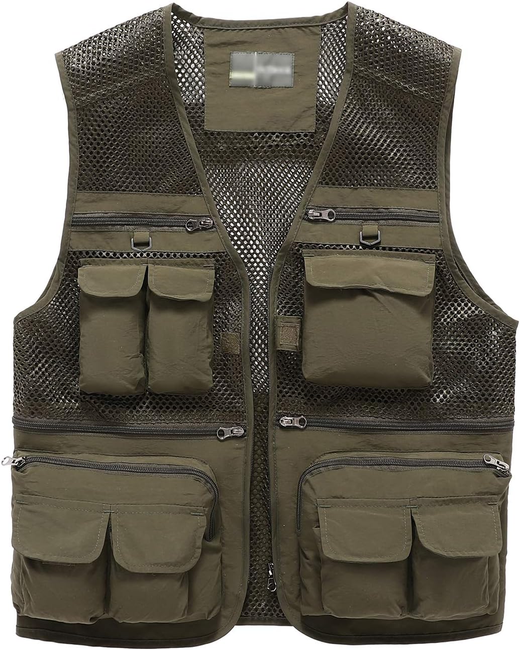 Hbufnha Outdoor Fishing Hunting Vest Multi Pockets Work Cargo Jacket