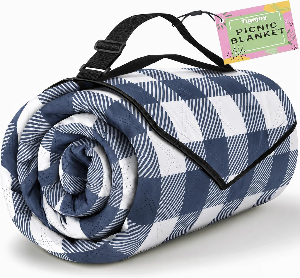 TigeJoy Extra Large Picnic Blanket Waterproof Beach Blanket 80''x118''