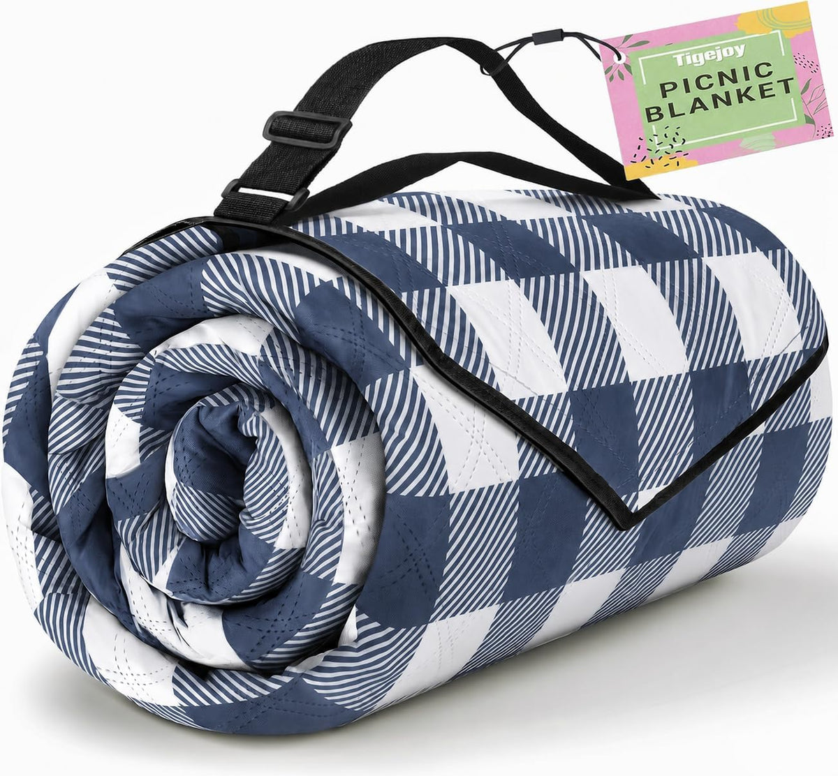 TigeJoy Extra Large Picnic Blanket Waterproof Beach Blanket 80''x118''