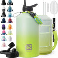 DYSANKY 1 Gallon Insulated Water Bottle w/Straw & Portable Carrier Bag
