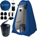 Outsmart Gadgets Outdoor Portable Toilet Set for Adults with Camping Night Lantern, Folding XL Toilet, Pop Up Privacy Tent and Carry Bags, Multipurpose Potty, Washable and Foldable for RV Travel