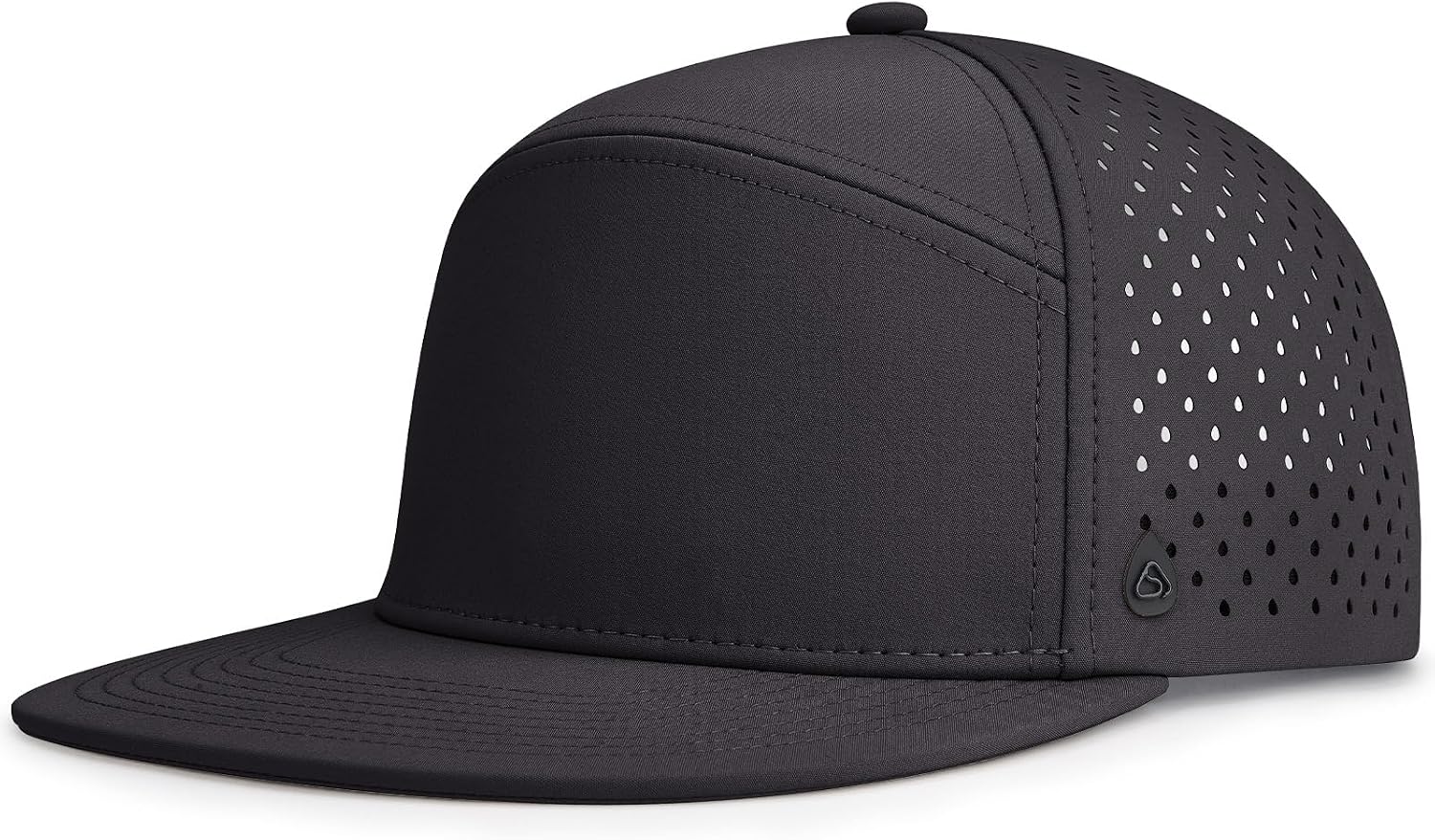 AOPREL Flat Brim Baseball Cap for Men Adjustable Water-Resistant Performance Hat with Breathable Laser Perforated