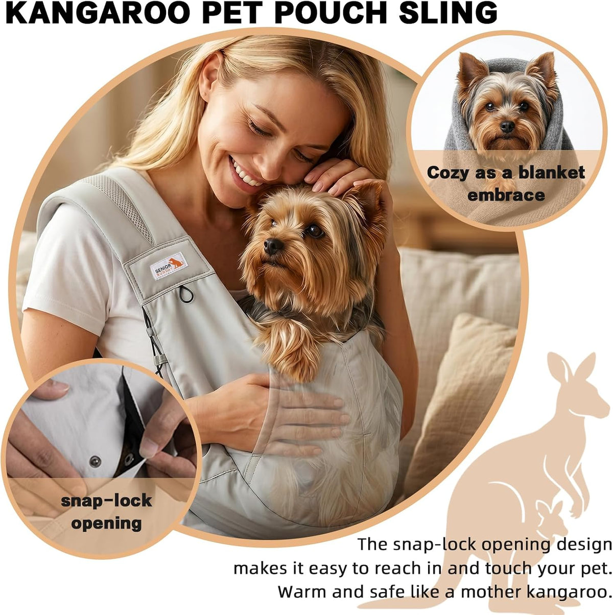 Dog Carrier Backpack, Front Dog Sling Carriers for Small Dogs
