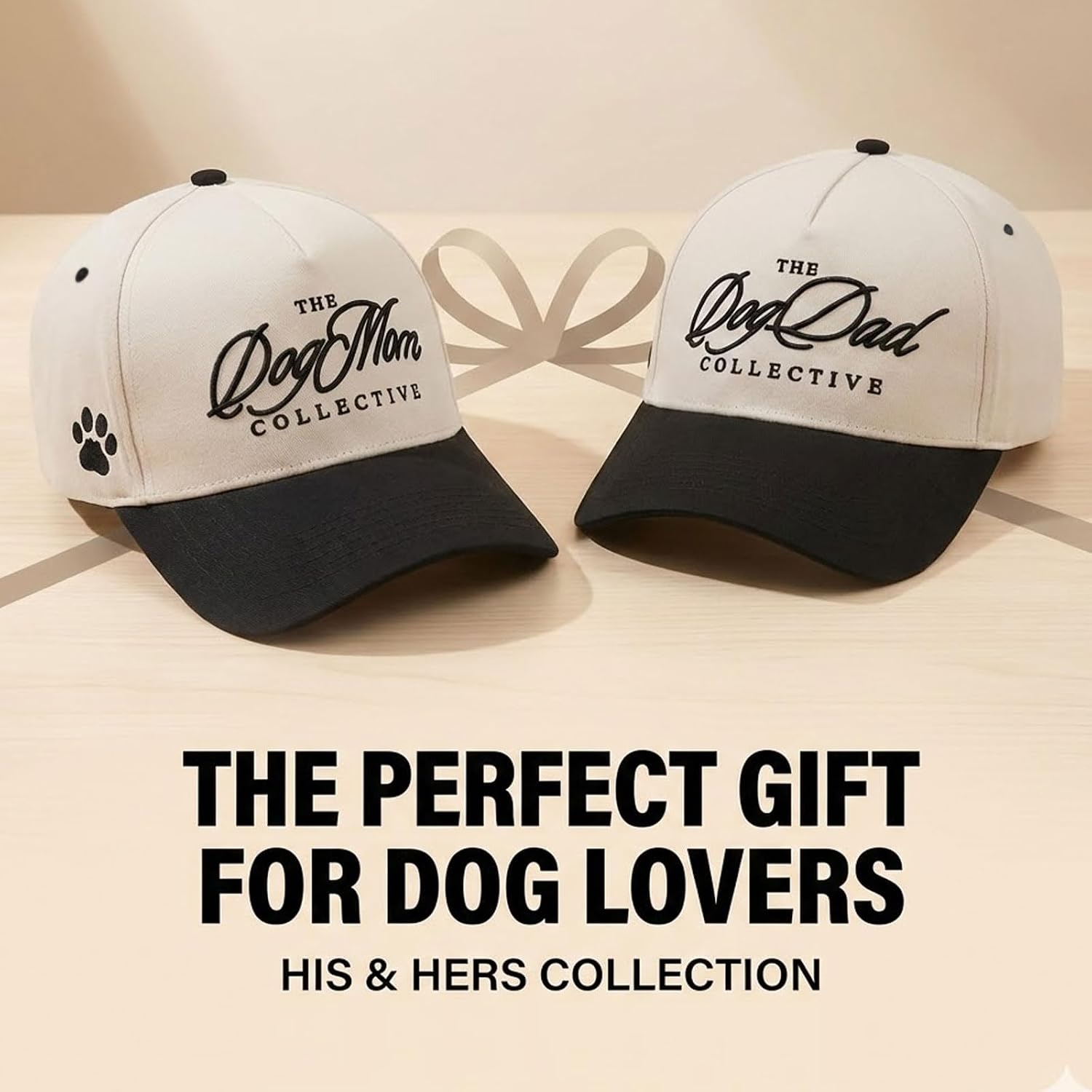 Dog Mom Dog Dad Collective Hats,Vintage Embroidered TruckerCap,Adjustable Pet Lover Baseball Hat Gift for Men Women