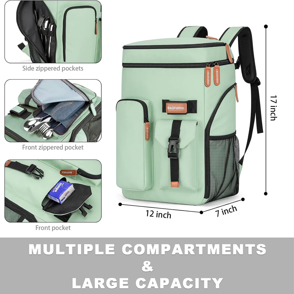 Bagparkk 33/45 Cans Leakproof Insulated Cooler Backpack with Double Deck