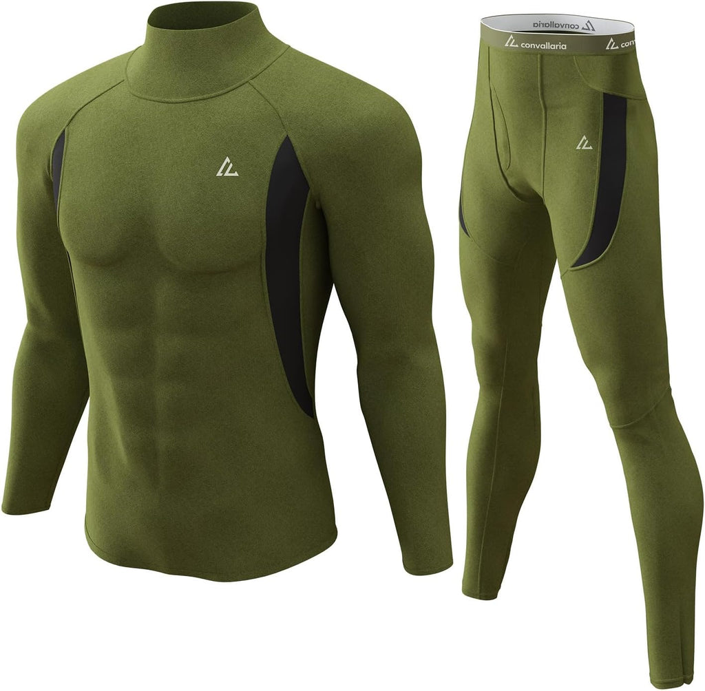 Mens Thermal Underwear Long Johns Set Cold Weather Hunting Base Layer