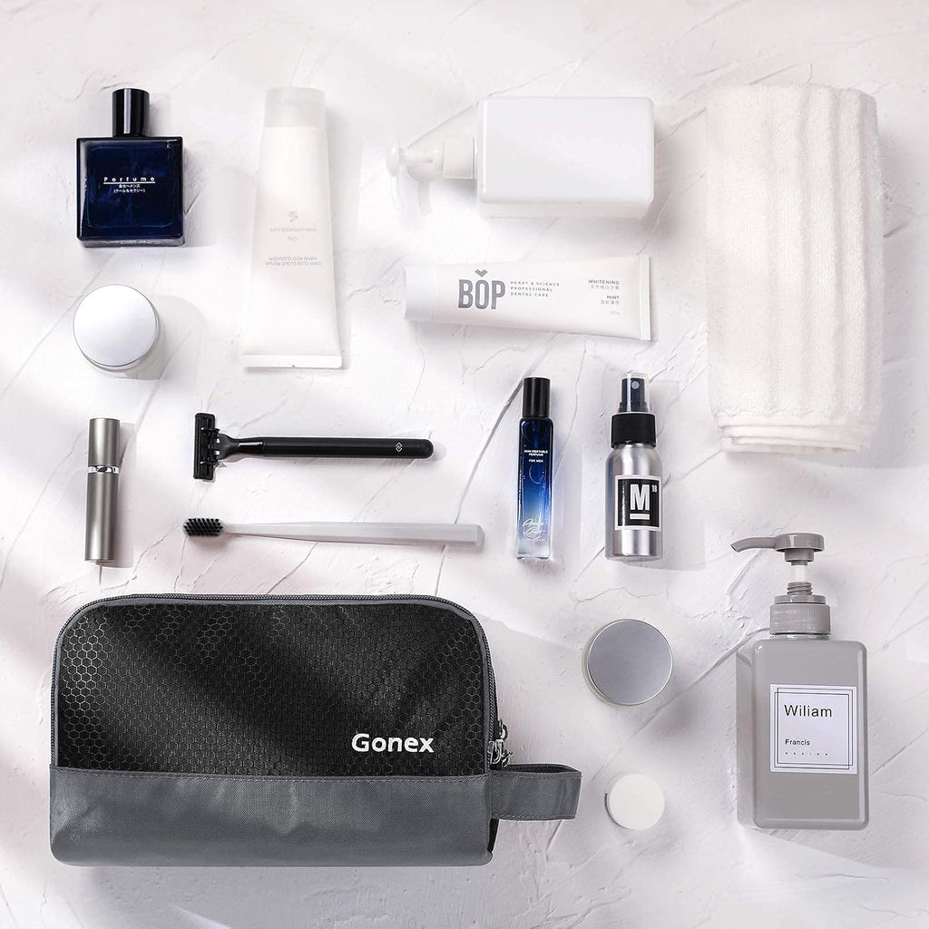 Gonex Travel Toiletry Bag for Men, Water Resistant Dopp Kit for Toiletries