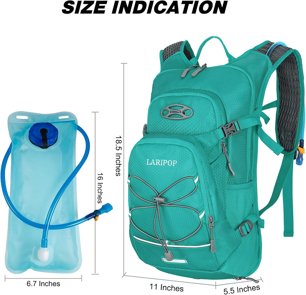 LARIPOP 18L Hydration Backpack with 2L Leak-Proof Water Bladder for Hiking Cycling Running Men Women