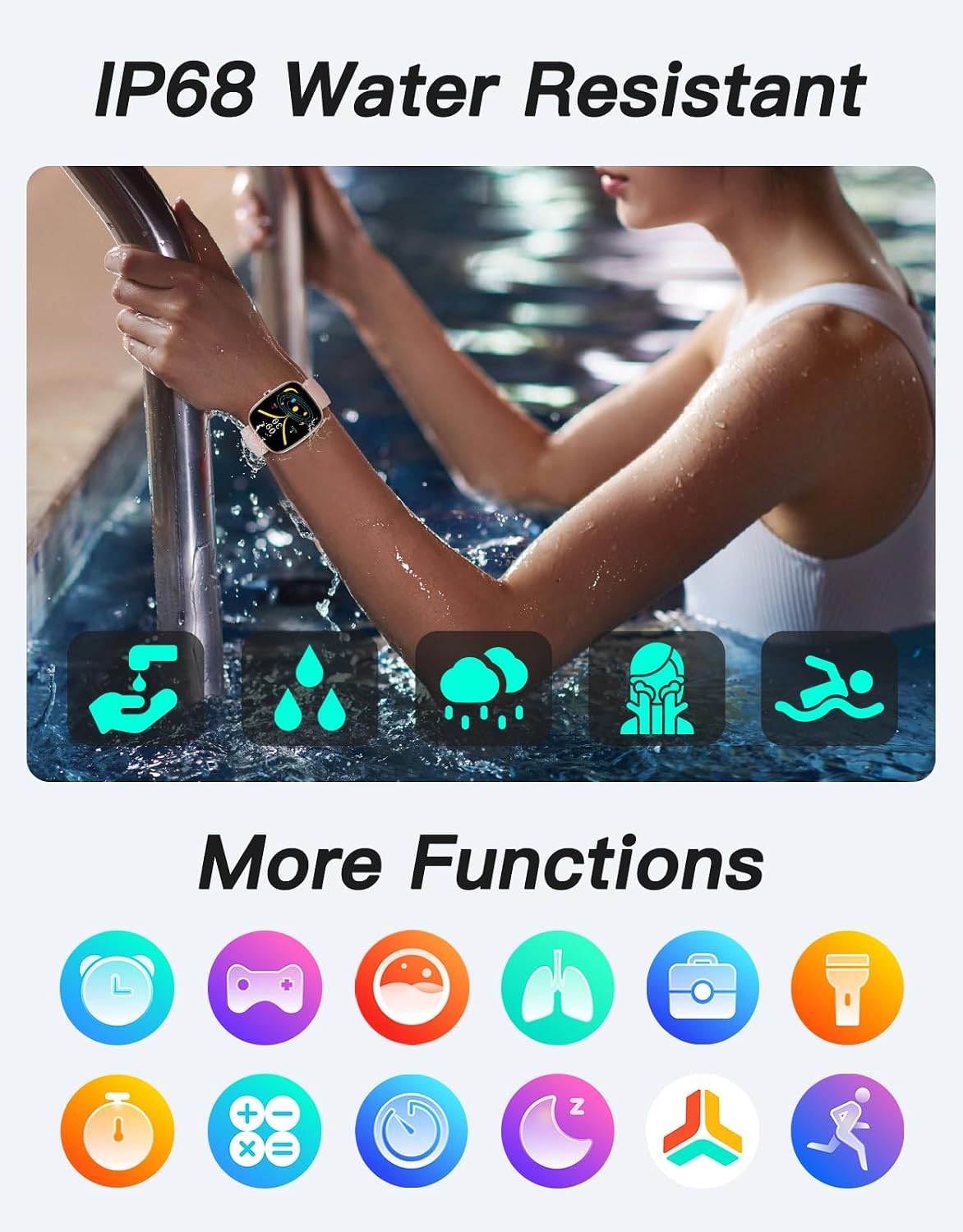 Fitness Tracker, No Bluetooth No APP/Phone Needed, 1.8" Fitness Watch