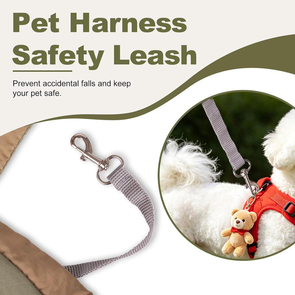 Dog Carrier Sling for Small Dogs & Cats, Puppy Sling Bag with Drawstring Mesh Opening, Safety Clip, Zipper Storage Pockets, Hands-Free Pet Carrier for Travel, Walking, Hiking (Green)