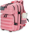 Lovelinks21 25L Tactical Backpack for Men and Women Military Backpack Small Assault Pack Molle Backpack Bug Out Bag Travel Rucksack Daypack (Pink)