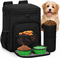 ANILD Dog Travel Bag Backpack, Flight-Ready TSA-Approved Dog Travel Bag with 2 Leak-Proof Food Canisters, 2 Foldable Silicone Bowls, Multi-Compartment Organizer for Hiking, Camping, Dog Mom Essentials