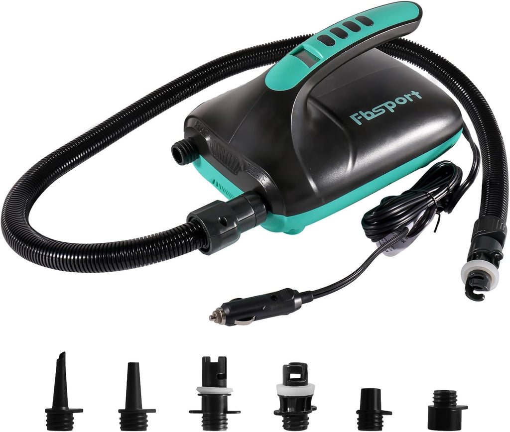 FBSPORT 20PSI Electric Paddle Board Pump, 12V DC Car Connector SUP Pump