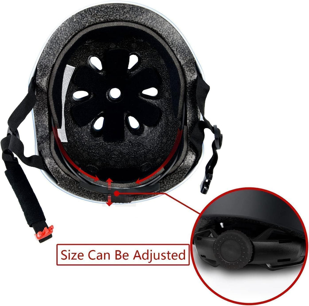 Adjustable Kids Helmet with Knee Pad, Elbow Pads & Wrist Guards - Toddler Bike Helmets for Ages 3-5, 5-8, 8-14 Years - Perfect for Skating, Biking, Cycling, and Skateboard - for Boys and Girls