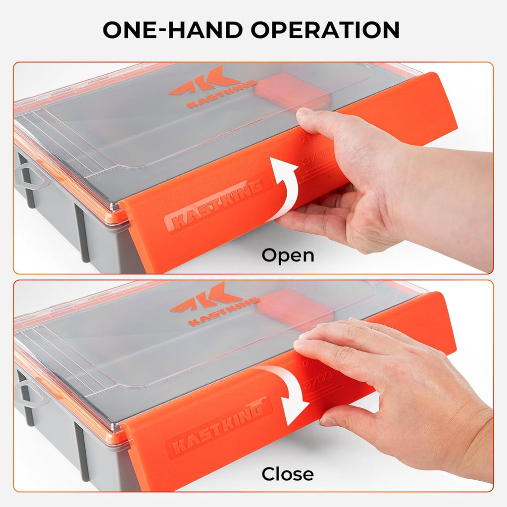 KastKing HyperSeal Waterproof Tackle Box, 3700 Deep Tackle Trays