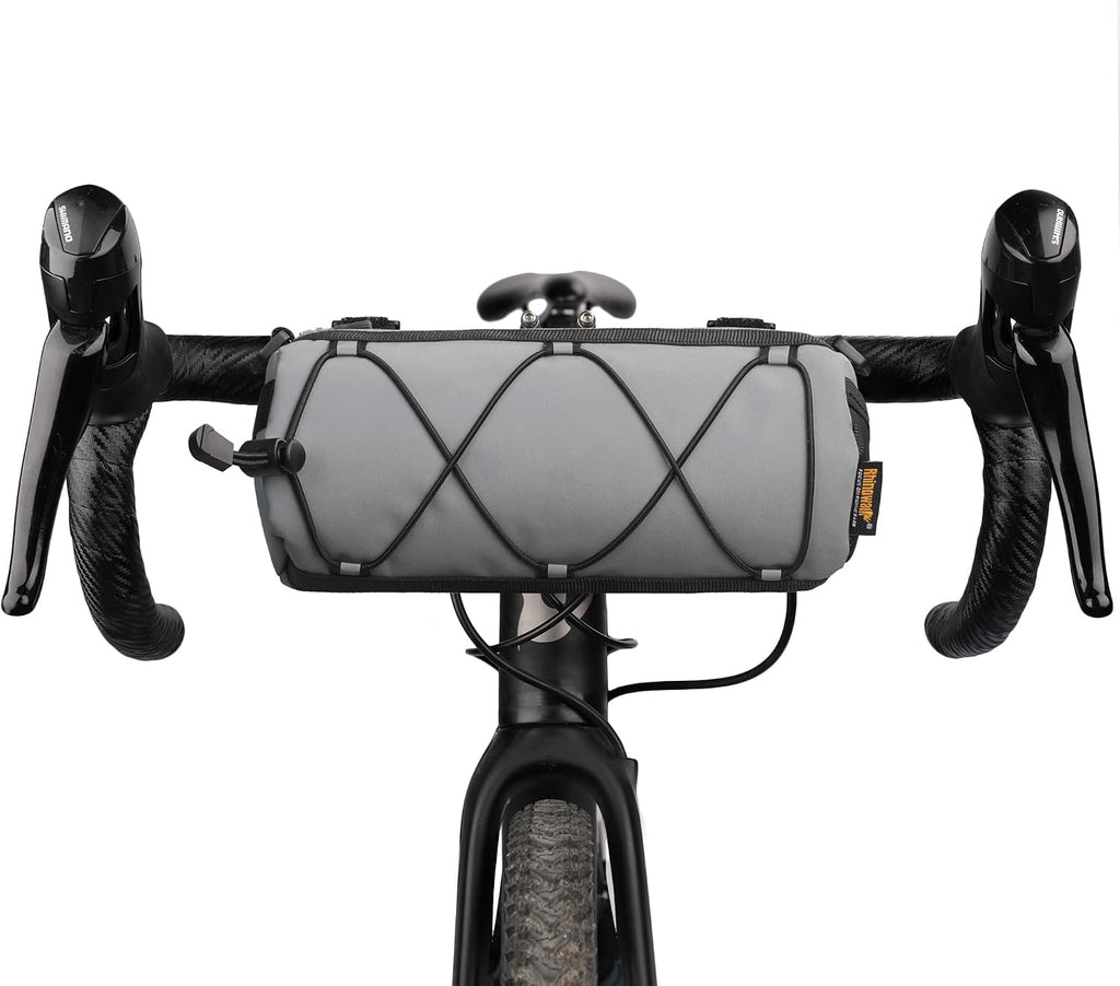 Rhinowalk Bike Handlebar Bag, Bicycle Front Bag Frame Storage Roll Bag Mountain Road Bikes Commuter Shoulder Bag Professional Cycling Accessories
