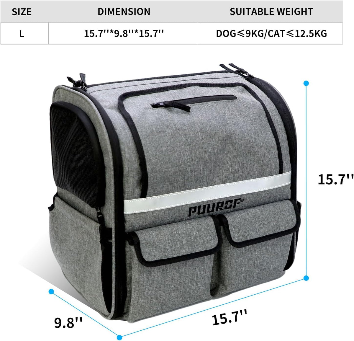 Cat Backpack Carrier,Pet Backpack for Small Dogs, Medium Cats, Maximum Weight 16 lbs,Sunshade and Breathable Dog Backpack Carrier,Ergonomic 3D Design for Hiking,Camping and Vet Visits
