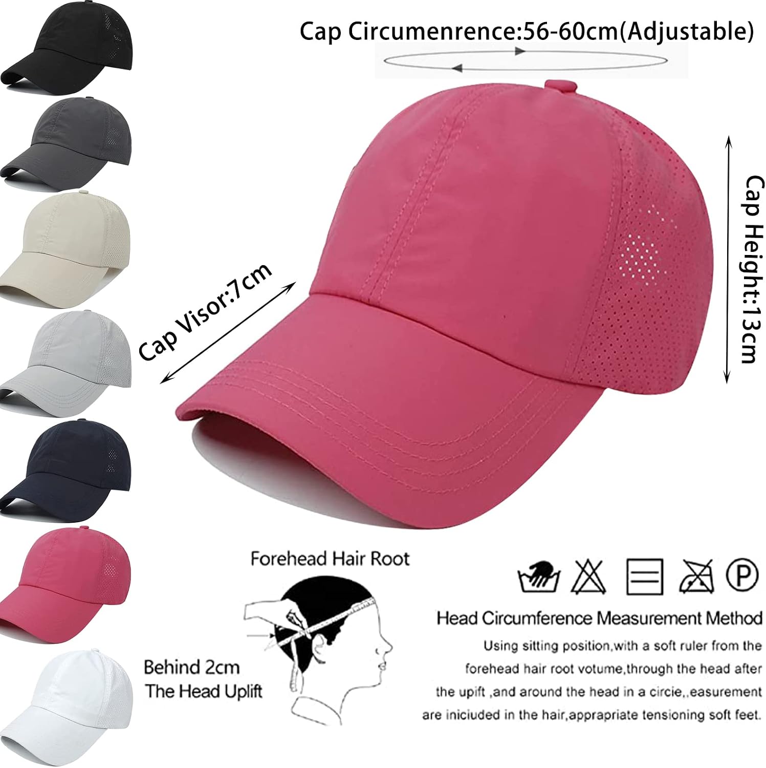 Womens Ponytail Hat Baseball Cap, Adjustable Criss Cross Baseball Cap High Bun Unisex Quick Drying Trucker Hats