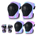 Gradient Color Kids Protective Gear Set Knee Pads for Kid 2-14 Years,W/ Adjustable Strap Kids/Youth Knee Pads Elbow Pads Wrist Guards Set for Inline Roller Skates,Cycling,BMX Bike,Skateboard,Scooter