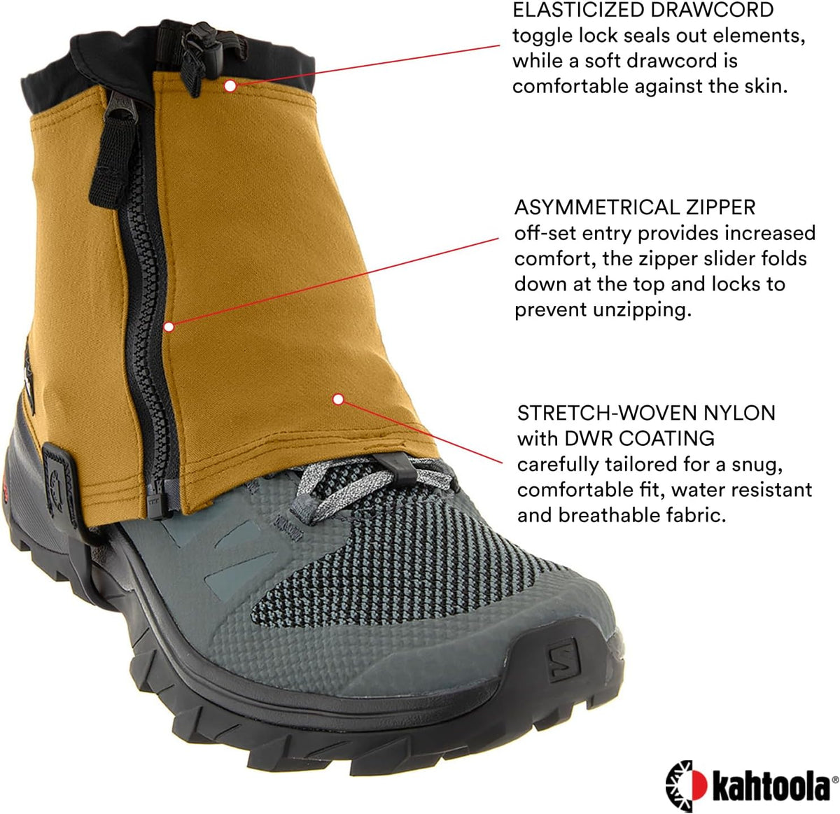 Kahtoola RENAgaiter Low Gaiters for Hiking, Trail Running & Mud