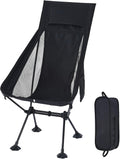 High Back Lightweight Folding Backpacking Camping Chair for Adults