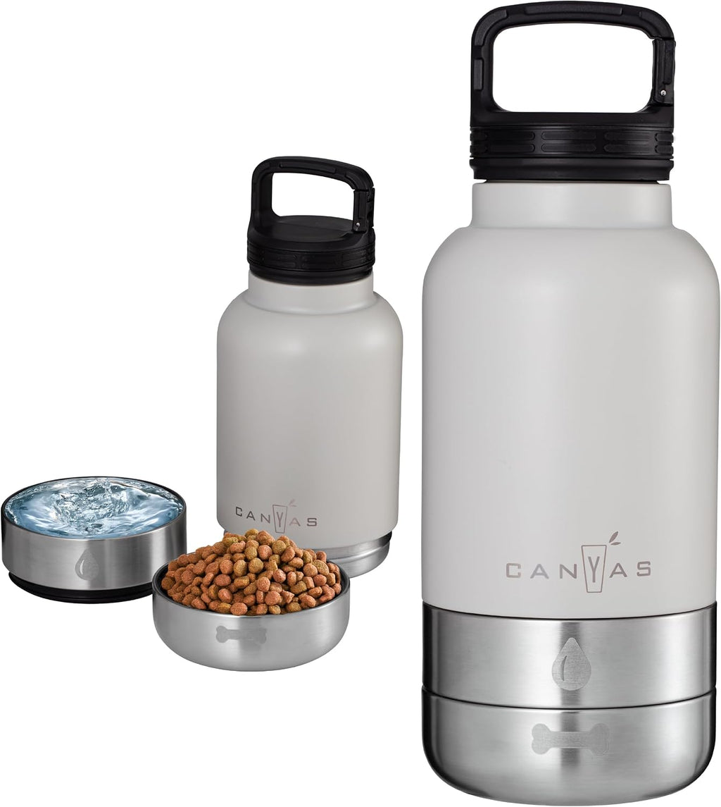32oz Insulated Dog Water Bottle, Leak Proof with Food & Water Bowls