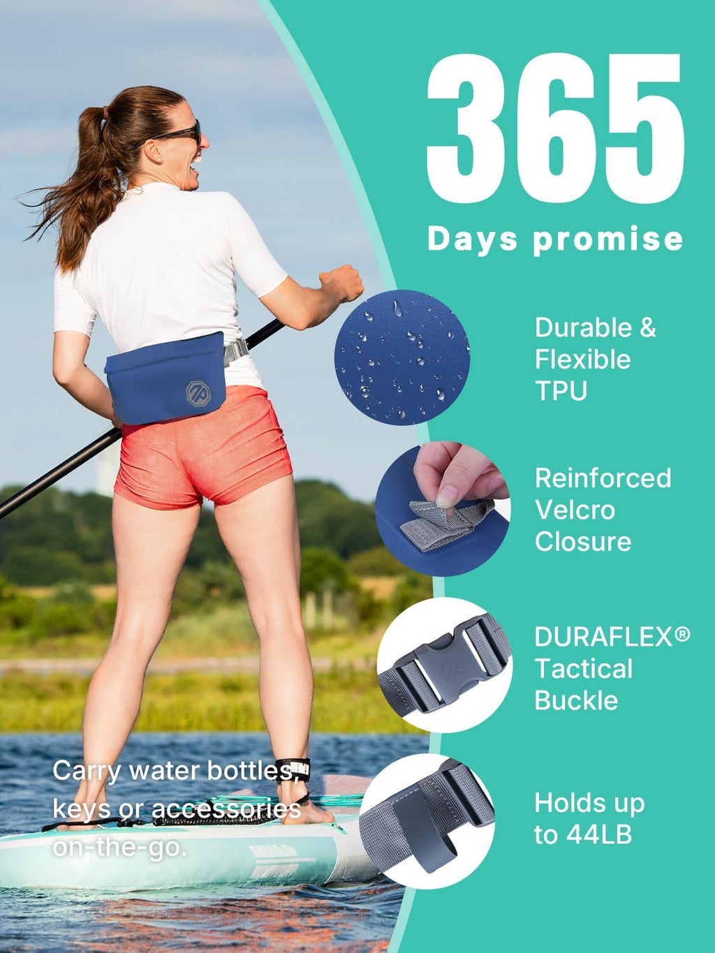 niphean IPX7 Waterproof Fanny Pack, Magnetic One-Hand Closure Dry Bag