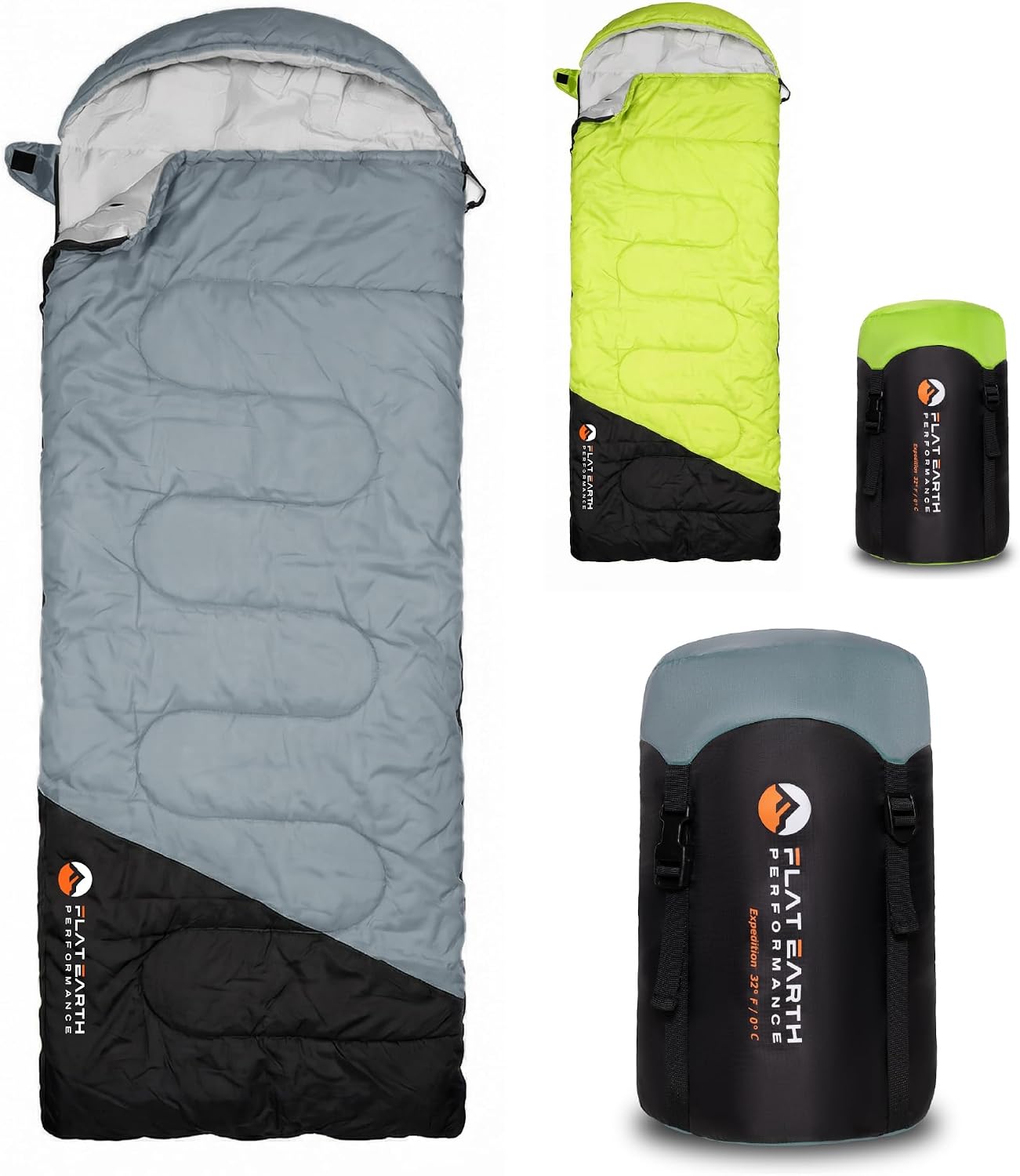 Expedition Backpacking Sleeping Bags for Adults, 32°F, Compression Sack