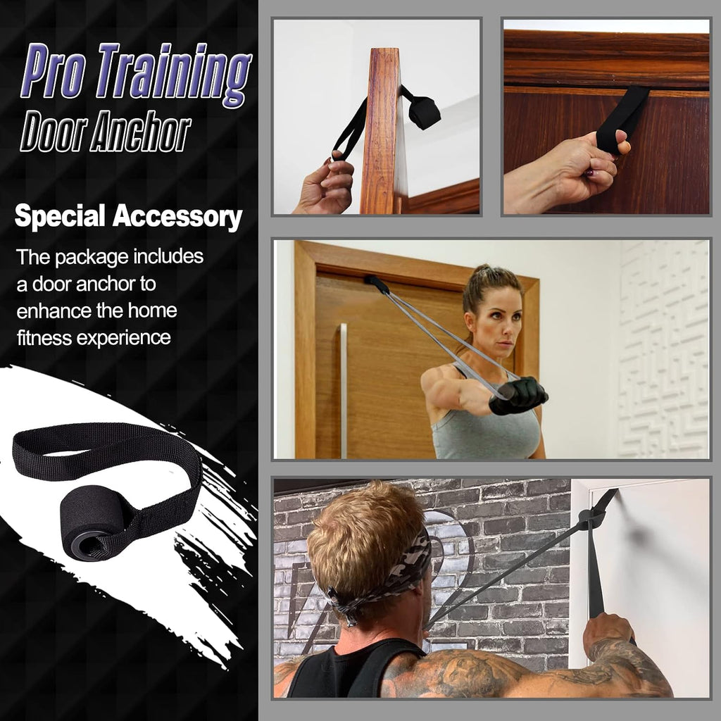Resistance Band Pull Up Assistance Bands Sets Resistance Heavy Duty Exercise Stretch Fitness Bands for Stretching Power Lifting Workout Training with Instruction Guide
