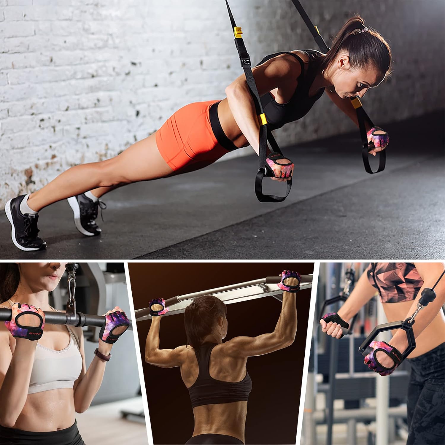 Short Workout Gloves for Women Men, Weight Lifting Gloves Full Palm Pads
