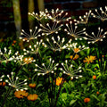 Kwaiffeo Solar Garden Lights 120 LED Decorative Firework Lights 2-Pack Warm