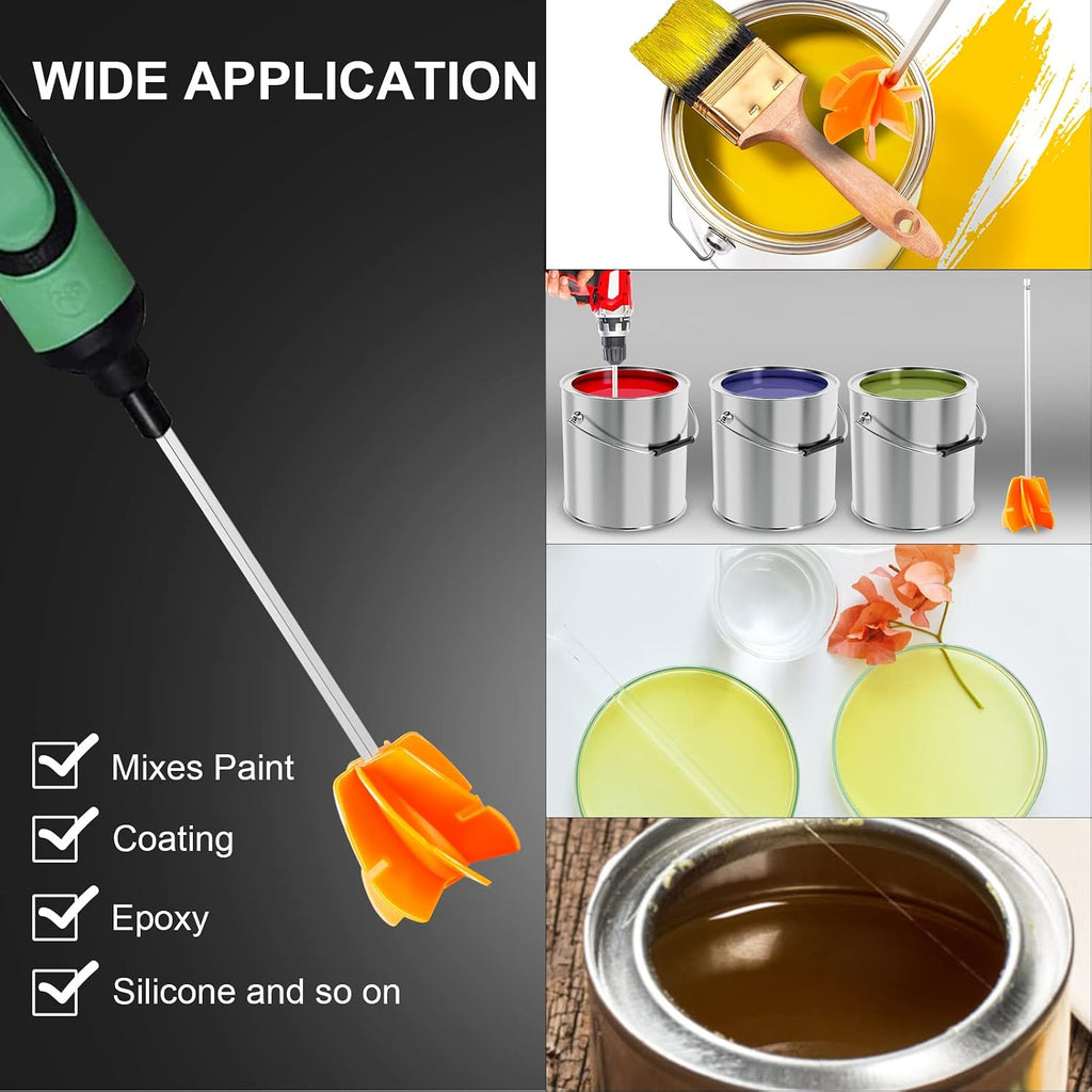 New Paint Mixer Drill Attachment with 1/4"Hex Shank Quick Chuck Drill